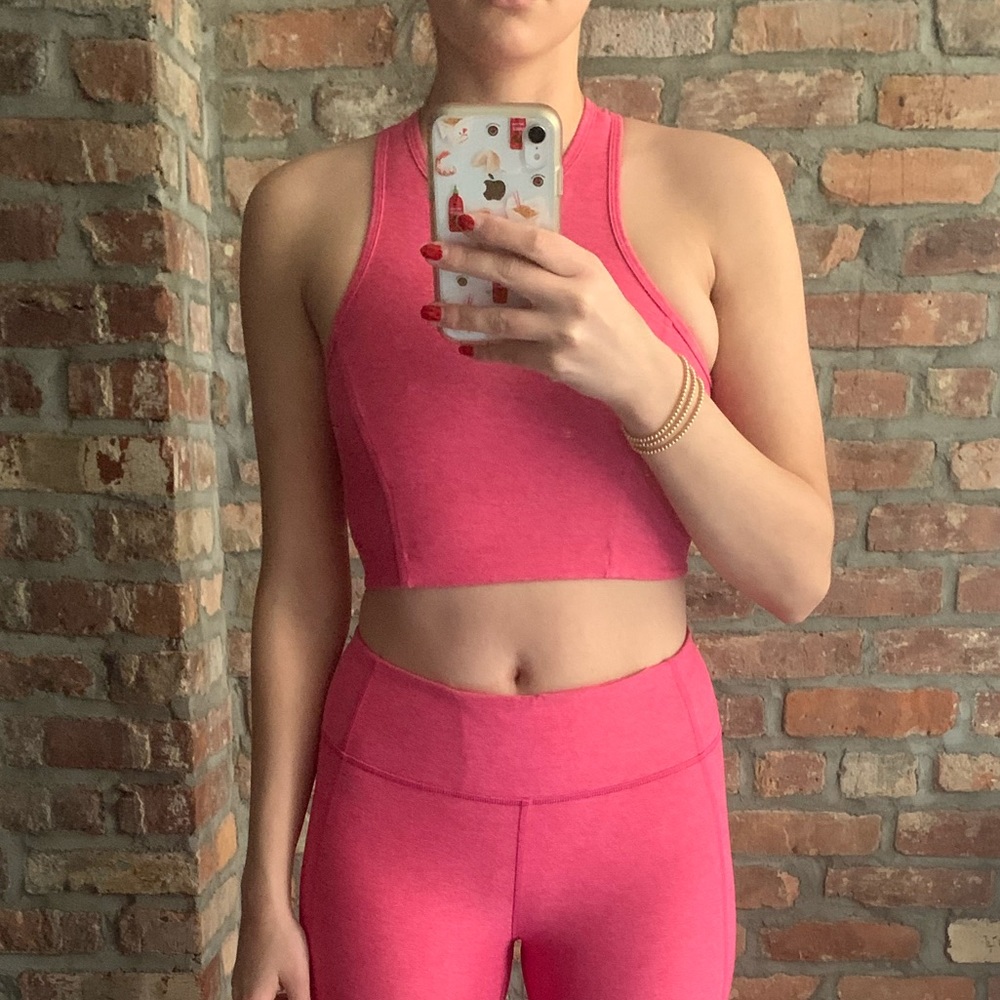 Outdoor Voices Techsweat Crop Flamingo